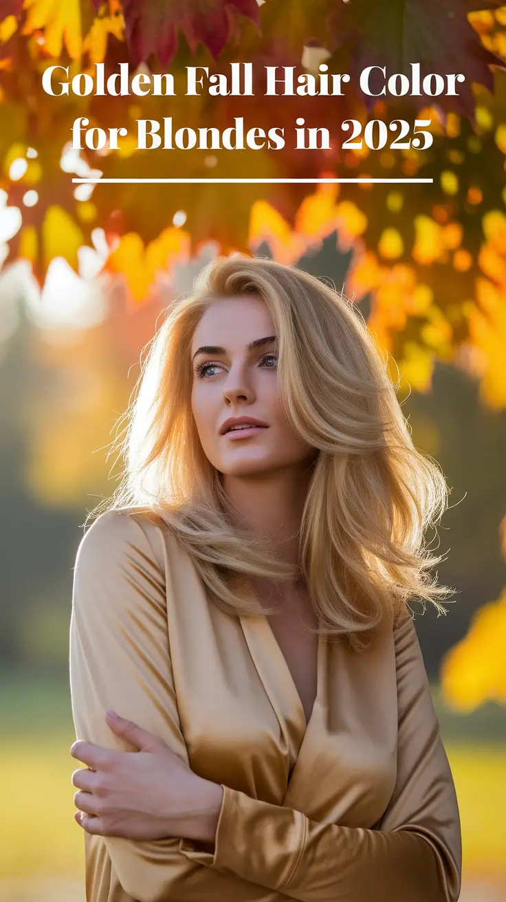 Golden Fall Hair Color for Blondes in 2025 with Caramel Balayage, Low Lights & Trendy Money Piece