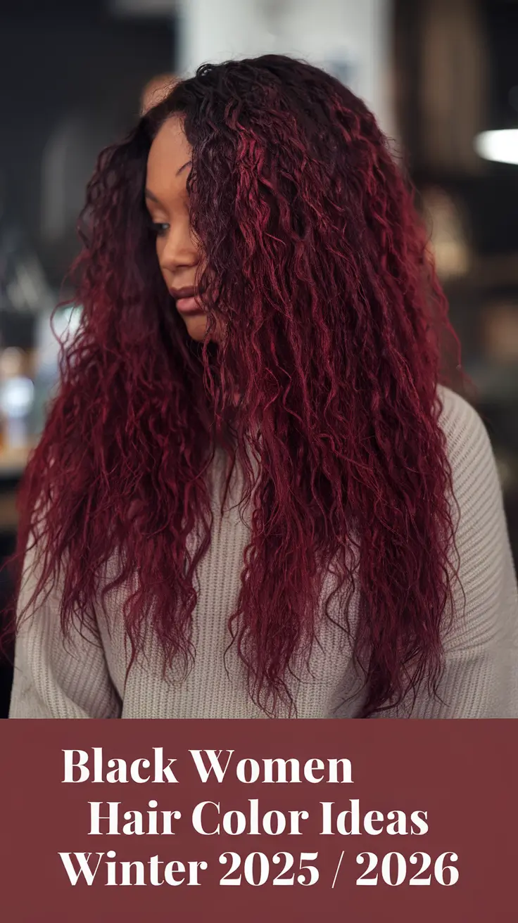 Black Women Hair Color Ideas Winter 2025 / 2026 – Best Winter Shades