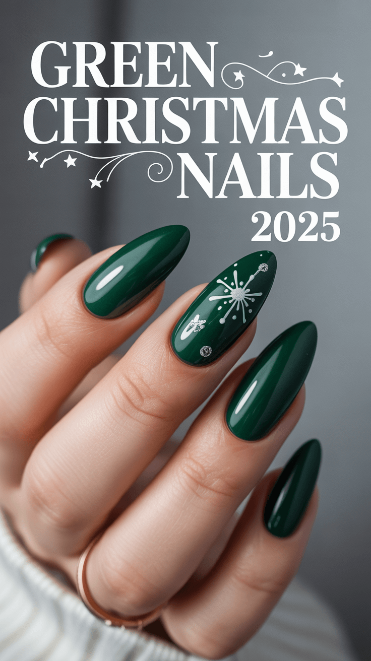 Green Christmas Nails 2025 — Emerald Holiday Designs & Trendy Nail Inspo